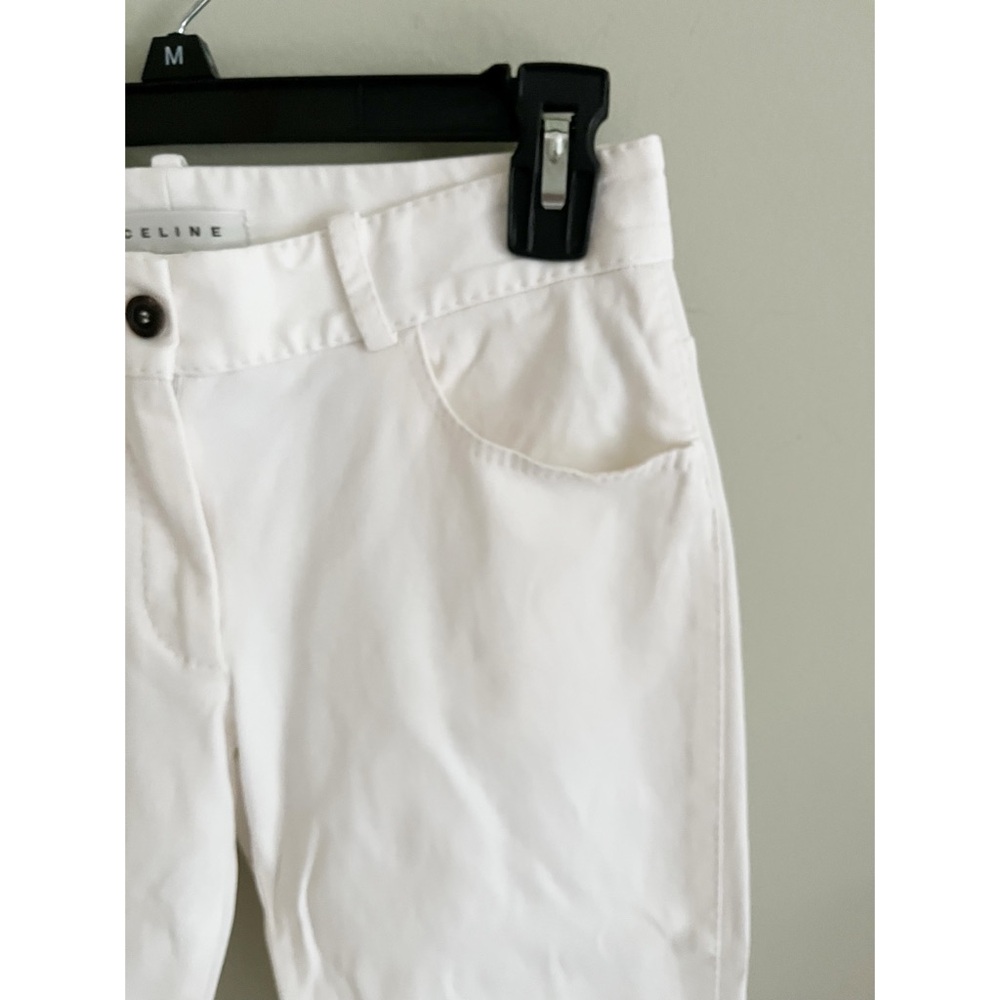 Celine cream color split leg hem cropped pants XS - Picture 3 of 13